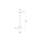 Pendul Cometshine Maxlight, negru/auriu, LED 8W, cod P0471 - imagine 2