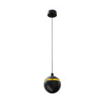 Pendul Cometshine Maxlight, negru/auriu, LED 8W, cod P0472