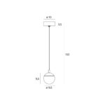 Pendul Cometshine Maxlight, negru/auriu, LED 8W, cod P0472 - imagine 2
