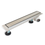 Set rigola pentru dus plus capac 120 cm Balneo Side-Drain, inox periat