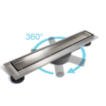 Set rigola pentru dus plus capac 120 cm Balneo 360 Drain inox periat