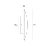 Aplica Luisant Maxlight, auriu, led 6W, cod W0310 - imagine 2