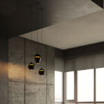 Pendul Cometshine Maxlight, negru/auriu, LED 8W, cod P0472 - imagine 3