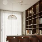 Lustra Cometshine Maxlight, auriu mat, 2xE27, cod P0454 - imagine 4