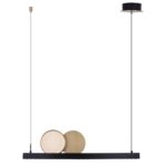 Suspensie Momo Maxlight, negru-auriu, led 35W, cod P0487