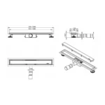 Set rigola pentru dus plus capac 50 cm Balneo Duplex Next negru periat - imagine 6