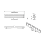 Set rigola verticala pentru dus plus capac 70 cm Balneo W-Drain inox periat - imagine 2
