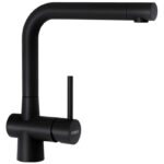 Baterie bucatarie Schock Laios Cristadur Puro, aspect granit, cartus ceramic, negru intens