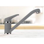 Baterie bucatarie Schock Cosmo Cristalite Croma, aspect granit, cartus ceramic, gri - imagine 4
