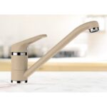 Baterie bucatarie Schock Cosmo Cristalite Moonstone, aspect granit, cartus ceramic, bej - imagine 4