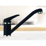 Baterie bucatarie Schock Cosmo Cristalite Nero, aspect granit, cartus ceramic, negru - imagine 4