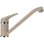 Baterie bucatarie Schock Cosmo Cristalite Sabbia, aspect granit, cartus ceramic, crem