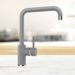 Baterie bucatarie Schock Fonos Cristalite Croma, aspect granit, cartus ceramic, gri - imagine 4