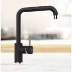 Baterie bucatarie Schock Fonos Cristalite Nero, aspect granit, cartus ceramic, negru - imagine 4