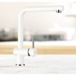 Baterie bucatarie Schock Epos Cristalite Alpina, aspect granit, cartus ceramic, alb - imagine 3