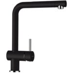 Baterie bucatarie Schock Epos Cristalite Nero, aspect granit, cartus ceramic, negru