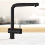 Baterie bucatarie Schock Epos Cristalite Nero, aspect granit, cartus ceramic, negru - imagine 5