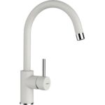 Baterie bucatarie Schock Plutos Cristalite Alpina, aspect granit, cartus ceramic, alb