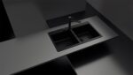 Chiuveta bucatarie Schock Horizont N-200 Cristadur Polaris 860x500 mm cu sifon automat, granit, montare pe blat, alb polar - imagine 3