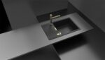 Chiuveta bucatarie Schock Tia D-100LS Cristadur Polaris 780x500 mm cu sifon automat, granit, reversibila, montare pe blat, alb polar - imagine 4