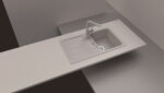 Chiuveta bucatarie Schock Formhaus D-100 Cristalite Nero 860x500 mm, granit, reversibila, montare pe blat, negru - imagine 5