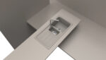 Chiuveta bucatarie Schock Formhaus D-150L Cristalite Alpina 1000x500 mm, granit, reversibila, montare pe blat, alb - imagine 2