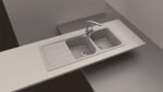 Chiuveta bucatarie Schock Formhaus D-200 Cristalite Nero 1160x500 mm, granit, reversibila, montare pe blat, negru - imagine 5