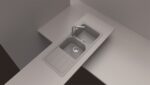 Chiuveta bucatarie Schock Formhaus D-200 Cristalite Nero 1160x500 mm, granit, reversibila, montare pe blat, negru - imagine 4