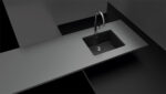 Chiuveta bucatarie Schock Greenwich N-100L Cristadur Magma, 556x456 mm, granit, montare pe/sub blat, negru metalizat - imagine 7