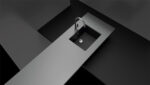 Chiuveta bucatarie Schock Greenwich N-100L Cristadur Magma, 556x456 mm, granit, montare pe/sub blat, negru metalizat - imagine 6