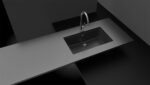 Chiuveta bucatarie Schock Greenwich N-100XL Cristadur Magnolia 750x456 mm, granit, montare pe/sub blat, alb-crem - imagine 4