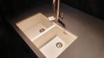 Chiuveta bucatarie Schock Greenwich N-200 Cristadur Polaris 750x455 mm, granit, montare pe/sub blat, alb polar - imagine 6