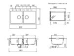 Chiuveta bucatarie Schock Horizont N-200 Cristadur Polaris 860x500 mm cu sifon automat, granit, montare pe blat, alb polar - imagine 2