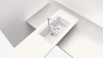 Chiuveta bucatarie Schock Horizont N-200 Cristadur Polaris 860x500 mm cu sifon automat, granit, montare pe blat, alb polar - imagine 4