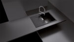 Chiuveta bucatarie Schock Mono D-100S Cristadur Bronze 740x510 mm, granit, reversibila, montare pe blat, maro-bronz - imagine 4