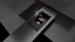 Chiuveta bucatarie Schock Mono D-150 Cristadur Magma 860x510 mm, granit, reversibila, montare pe blat, negru metalizat - imagine 4