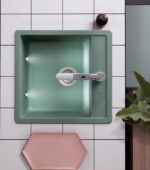 Chiuveta bucatarie Schock Nemo N-100S Cristalite Concrete 490x510 mm, granit, montare pe blat, gri beton - imagine 6