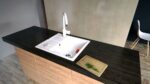 Chiuveta bucatarie Schock Ronda D-100 Cristalite Alpina 580x500 mm, granit, reversibila, montare pe blat, alb - imagine 3
