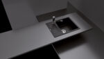 Chiuveta bucatarie Schock Ronda D-100L Cristalite Alpina 650x500 mm, granit, reversibila, montare pe blat, alb - imagine 10