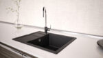 Chiuveta bucatarie Schock Ronda D-100L Cristalite Alpina 650x500 mm, granit, reversibila, montare pe blat, alb - imagine 7