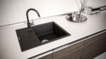 Chiuveta bucatarie Schock Ronda D-100L Cristalite Alpina 650x500 mm, granit, reversibila, montare pe blat, alb - imagine 5