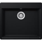 Chiuveta bucatarie Schock Galaxy N-100 Cristadur Puro 600x530 mm, granit, montare pe blat, negru intens