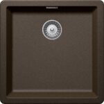 Chiuveta bucatarie Schock Greenwich N-100 Cristadur Bronze 456x456 mm, granit, montare pe/sub blat, maro bronz