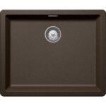 Chiuveta bucatarie Schock Greenwich N-100L Cristadur Bronze 556x456 mm, granit, montare pe/sub blat, maro bronz
