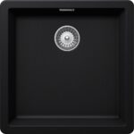Chiuveta bucatarie Schock Greenwich N-100 Cristadur Puro 456x456 mm, granit, montare pe/sub blat, negru intens