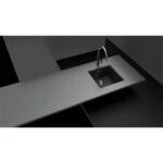 Chiuveta bucatarie Schock Greenwich N-100 Cristadur Bronze 456x456 mm, granit, montare pe/sub blat, maro bronz - imagine 3