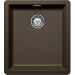 Chiuveta bucatarie Schock Greenwich N-100S Cristadur Bronze 406x456 mm, granit, montare pe/sub blat, maro bronz