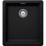 Chiuveta bucatarie Schock Greenwich N-100S Cristadur Puro 406x456 mm, granit, montare pe/sub blat, negru intens