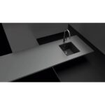 Chiuveta bucatarie Schock Greenwich N-100S Cristadur Bronze 406x456 mm, granit, montare pe/sub blat, maro bronz - imagine 4