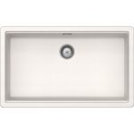 Chiuveta bucatarie Schock Greenwich N-100XL Cristadur Polaris 750x456 mm, granit, montare pe/sub blat, alb polar